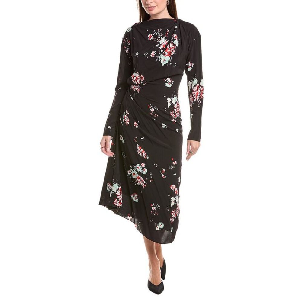 Proenza Schouler Womens  Trudie Silk-Blend Dress, Black